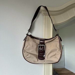 Elegant Tan and Brown Shoulder Bag
